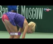 Sexy brunette in tennis shorts walking in upskirt video