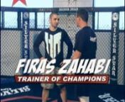 Firas Zahabi - Part 1/2nOn his way to UFC 113, Jeff stops at Tristar Gym to train with MMA Guru Firas Zahabi (Coach to GSP, Kenny Florian, Miguel Torres, etc.) of Zahabi MMA. Georges St. Pierre discusses what Firas is like, as a coach. nnFiras shares wrestling and jiu jitsu techniques. After training, Jeff hits the