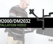 This easy-to-follow installation video will guide you through the steps required to safely mount your Kanto DM200 Dual Monitor mount. For more details, check out: https://kantomounts.com/product/dm2000nnNeed more support? Contact us!nhttps://kantomounts.com/contact/nnScreen Size: 13″ to 27″nWeight Range Up to 19.8 lb (9 kg) per armnSupports VESA: 75×75 – 100×100nExtends: 18” (45.7 cm)nnVisit our website for more great mounting solutions. nhttps://kantomounts.comnnFollow us!nTwitter: ht
