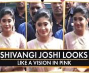 Yeh Rishta Kya Kehlata Hai actress Shivangi Joshi looked delusional as she attended an event in the city,the actress sported a baby pink salwar kameez and completed the look with a bun and large earrings.