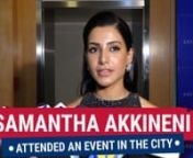 Samanta Akkineni recently attended an event in the city. While having a conversation with the paps at the red carpet, she was asked to speak in hindi to which she very adorably replied saying
