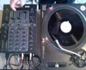 This is an extension of the instrument of a scratch turntablist, i.e. the combined use of the mixer (mainly the crossfader) and one turntable to transform audio material on the record.nn