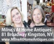(http://milneathomeantiques.com) Hudson Valley Antique dealers Rebekah &amp; Judy Milne introduce Spring featured antique arrivals to their Kingston, New York store and gallery, along the Hudson.nnnHi, and welcome to Milne’s at Home Antiques.nnWe are so excited to have you here. I would love to tell you about a few of my new favorite items in the shop.nnOne of my favorite things that we just acquired is this incredible bike that was deaccessioned from the Boston Museum of Transportation.It