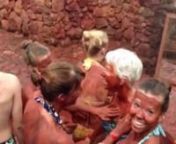 The Mitchell family giving Grandma a mud bath at the spa on their trip to Ecuador and the Galapagos Islands!