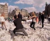 On 5 April 2014, people from every creed, race and age came together just to show love and enjoy some crazy pillow fighting.nThis film was shot in Dam square in Amsterdam.nnEquipment:nGopro Hero3+ in720p 120 FPS ModenSteadicam + polennMusic:nGonna fly now - Bill Conti