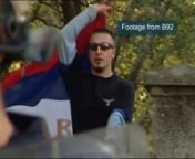 INTRO: Fascist groups in Serbia are warning visitors from foreign countries that they will get beaten up if they show up for the Eurovision Song Contest in Belgrade. The threat is aimed at the gay and lesbian community who are predicted to flock to the Serbian capital. One fascist group, Obraz, displays it threat openly on their website. The group is known for violent behaviour and have clashed with the police multiple times over the years.nnFilmed, produced and edited by Jorgen Samso Nielsen.n