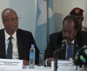 STORY: FEDERAL GOVERNMENT OF SOMALIA AND INTERNATIONAL PARTNERS REVIEW PROGRESS ON NEW DEALnTRT: 4:52nSOURCE: UNSOM PUBLIC INFORMATIONnRESTRICTIONS: This media asset is free for editorial broadcast, print, online and radio use.It is not to be sold on and is restricted for other purposes.All enquiries to news@auunist.orgnCREDIT REQUIRED: UNSOM PUBLIC INFORMATION nLANGUAGE: ENGLISH/NATSnDATELINE: 10th NOVEMBER 2014/MOGADISHU, SOMALIAnnnSHOT LISTnn1.tWide shot, Somali, African Union and Unite