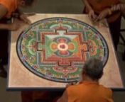 9/27/14-10/12/2014---This fall the Hammer welcomed the return of four highly respected Tibetan Buddhist monks—Venerable Gelong Kalsang Rinpoche, Venerable Lama Nawang Thogmed, Lama Nawang Samten Lhundrup, and Lama Dorji Sherpa—to create an elaborate sand mandala in the Lobby Gallery. This two-week program, presented in partnership with Ari Bhöd, the American Foundation for Tibetan Cultural Preservation, featured the construction of a sacred sand painting embodying compassion. Over the cours