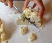 How to Core and Cut Cauliflower from cauliflower