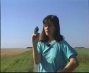 L. Birdn7 min. Beta ©1994nThis back and forth conversation between a woman and ceder waxwing is set in rural Saskatchewan. The little bird tells the woman all the juicy gossip that her neighbours are saying in town about her while the woman defends herself. This video explorers fitting into a rural Mennonite community when you are an outsider.nnScreened at:nWinnipeg Folk Festival, Winnipeg, 2005nSNAC, MB, 2003nEntry Points: Video In Informative Culture, Gordon Snelgrove Gallery, Saskatoon, SK 1
