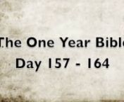 Pastor Alex and Pastor Stacy recap the One Year Bible days 157 - 164.nnJust for Fun Quiz: n,JFF TEST 6-6-13nn1.tName the general that Solomon had to deal with that he described as a man with blood on his belt and sandals.________________n2.tSolomon’s mom ask him for a big favor.He agreed to give her anything she wanted.Then she got what she asked for. ttttTrue/falsen3.tShimei was the rock thrower that David let live.Solomon promised not to kill him.tttttttttTrue/falsen4.tGod offere