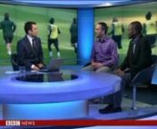 Here is a discussion on UEFA Champions League match between Manchester United and Real Madrid on BBC World News. Ros Atkins was the presenter with Naziru Mikailu from BBC Hausa service and Jose Pinochet from BBC Mundo.