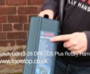 http://www.toolstop.co.uk/bosch-gbh3-28dfr-3kg-sds-rotary-hammer-drill-with-quick-change-chuck-240v-p12532 - click for full spec.nExclusive to Toolstop, we&#39;re delighted to bring you the first look at Bosch&#39;s new rotary hammer drill - Bosch GBH 3-28 DFR SDS Plus.nnLove power tools? Check out Toolstop on Facebook;nhttp://facebook.com/toolstop