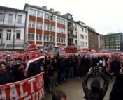 Demonstration der Fans des 1. FC Köln unter dem Motto &#39;Zum Erhalt der Fankultur&#39; anlässlich des Derbys in Mönchengladbach Rheydt.