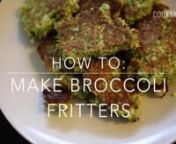 &#39;Fritters&#39; are an easy (and fun!) way to #eatmoreveggies. In this video we show you how to do it with broccoli, but you can also try it with cauliflower, carrots, sweet potatoes, or even turnips!nVisit cooksmarts.com/empower for our FREE cooking 101 guidesnnRecipe for broccoli fritters:n1 lb chopped broccolin1 cup grated cheese of your choice (we used a Mexican blend)n1/3 to 2/3 cup flour (or corn meal for gluten-free)n2 eggsnsalt and peppernCooking oil for searingnnPlace broccoli in a microwave