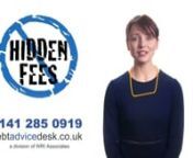 A 30 second TV advert featuring a welcoming presenter and animated graphics to raise awareness of the Debt Advice Desk service.
