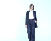 Aisha Quo Et Ventus | Dark Grey Wool Blazer & High Waisted Wide Leg Trousers | Fashionnoiz | FW15 16 from aisha grey