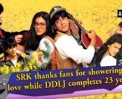 New Delhi, Oct 24 (ANI): Superstar Shah Rukh Khan’s most lovable screen name ‘Raj’ has become synonymous with him. And the most loved character of ‘Raj’ has been that in ‘Dilwale Dulhania Le Jayenge’ which has completed 23 years this year. To commemorate these years, SRK took to Twitter and thanked his fans for “keeping the love story of Raj and Simran alive on the big screen for 1200 weeks nonstop”.