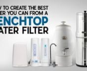 Hi and Welcome to our video on How to Create the Best Water you can from a Benchtop Water Filter.nnIf you have any questions or if we can help you with anything, please contact us on 1800 769 300 or jump over onto our live chat on MyWaterFilter.com.aunnn- Good day, folks, Rod from My Water Filter here today. I&#39;d like to welcome you to the benchtop water filter category page. Here we will help you create the best water you can from a benchtop water filter. Benchtop water filters are great for ren