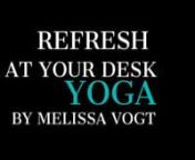 For NUDE YOGA video videos check out: https://vimeo.com/naturlmoves/vod_pagesnnTake time throughout your busy work day for a simple self care ritual. This short yoga sequence can be preformed at your desk in minutes! It promises to get blood circulating through your body, raising your energy, and fueling your body and mind optimally.