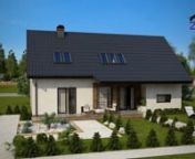 Projekt domu Z66 GL+ należy do kolekcji: projekty domów jednorodzinnych, zpoddaszem użytkowym, współczesnych, z dachem dwuspadowym i garażem jednostanowiskowym do 130 m2. Zobacz więcej na: https://z500.pl/projekt/487/Z66_GL_PLUS