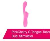 https://www.pinkcherry.com/products/pinkcherry-g-tongue-tation-dual-stimulator (PinkCherry US)nhttps://www.pinkcherry.ca/products/pinkcherry-g-tongue-tation-dual-stimulator (PinkCherry Canada)nn--nnLet&#39;s talk about PinkCherry&#39;s G Tongue-Tation Dual Stimulator, shall we? This classic innie/outie vibe style has been with us, in some form or another, for a very long time. Since it&#39;s very first foray between the sheets, the curvy, dual stimulating shape, beginner friendly handling and perfectly plac