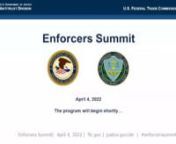 We are delighted to invite our international and state enforcement colleagues to an Enforcers Summit, which took place on Monday, April 4, 2022, from 9am to 5pm ET. Co-hosted by Assistant Attorney General Jonathan Kanter and FTC Chair Lina M. Khan, as well as senior staff from both agencies, the Enforcers Summit will cover two themes: 1) merger reform to meet the challenges and realities of the modern economy, and 2) lessons for interagency collaboration. These discussions will inform our agenci