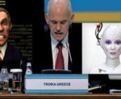 My original animated cartoon - satire of George Papandreou. Two artificialcartoon characters (Geoffrey and Vicky) take the piss out of the Greek prime-minister&#39;s speech in an international conference (OSCE summit in Astana, Kazakstan).Making this video was a great experience, but also an awesome amount of work. I used special software, of course, for the animated characters, but also had to manually code by hand countless gestures and facial expressions, to achieve realistic acting, as much