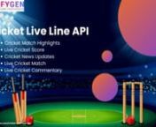 The Cricket Live Scores API provides information on various amounts of cricket data including matches, partnerships, players, scorecards, series, teams, commentary and much more.The API gathers information from the following match’s scores: ODI, T20, Test, BBL, IPL, and World Cup. The company deals with different types of development fields like- web development,Fast Live Line API For Website and App and also provides Cricket Live Line. So, if you want to hire a development company for your ow
