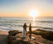 Micro Wedding ceremony at Windansea Beach in La Jolla, CAnwww.willmusweddingsnSan Diego Videographer