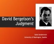 Never before available in English, Judgment is a work of startling power by David Bergelson (1884-1952), the most celebrated Yiddish prose writer of his era and a literary modernist. Set in 1920 during the Russian Civil War, Judgment (titled Mides-hadin in Yiddish) traces the death of the shtetl and the birth of the “new, harsher world” created by the 1917 Russian Revolution. As Bolshevik power expanded toward the border between Poland and Ukraine, Jews and non-Jews smuggled people, goods, a