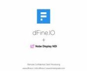 This short introduction video showcases dFine.IO&#39;s client monitoring solution and Timeinpixel&#39;s Nobe Display DaVinci Resolve plugin. This is a combination of services without the need of external hardware encoders. Showcased on DaVinci Resolve 17. We are using OBS to ingest the stream to our CDN network. nnLINKSndFine.IO - https://dfine.io or https://intro.dfine.ionNobe Display NDI - https://timeinpixels.com/nobe-display/nOBS - https://obsproject.comnOBS NDI Plugin - https://github.com/Palakis/o