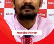 Anandhu Krishnan Testimonial from anandhu