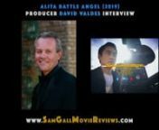 Hey guys! Welcome to my 2nd interview for Sam Gall Movie Reviews. nnSorry this took so long to get out but it’s finally here! Please SUBSCRIBE, hit a LIKE and SUPPORT www.SamGallMovieReviews.com for more EXCLUSIVE INTERVIEWS, (Movies, TV, ComicsAcademy Award Nominated Producer; DAVID VALDES.nnHe’s best known for his producing/UPM/“ALITA BATTLE ANGEL” (2019). nnIf you haven’t read my review for “Alita Battle Angel” (2019), check out the link below! It also tells the story of how