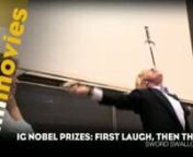 Watch our MiniMovies in high quality at http://minimovies.submarinechannel.comnnIg Nobel PrizesnFirst Laugh, Then Think!nnEpisode 6: Sword swallowing and its side effectsnnWhat could be the side effects of swallowing a sword? That simple question led to the first full-size research among professional sword swallowers all over the world. Dan Meyer, President of the Sword Swallowers Association International and Brian Witcombe, radiologist, won the 2007 Medicine price.nnIg Nobel Prizes are the not