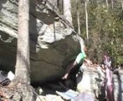 Jon Glassberg, Nate Draughn, and Brion Voges spend an afternoon at Lost Cove in Boone, North Carolina.Many problems were climbed, including: Its Not My Problem (V9), Bertha (V9), Two Pop (V9), Atomic Melvin (V9), Chapter 13 (V7/8), Invisible Man (V9), and Black 45 (V10).