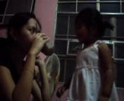 Ate Joma made Angel believe that she is drinking Milo (the truth is, she is really drinking Anmun, pregnant woman&#39;s milk.nAngel: Sharap. sharap. mmm...