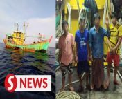 Two Class C fishing boats crewed by foreigners without proper identification were detained in Penang waters by the Malaysian Maritime Enforcement Agency (MMEA) on Saturday (March 23). &#60;br/&#62;&#60;br/&#62;Read more at https://shorturl.at/uH579&#60;br/&#62;&#60;br/&#62;WATCH MORE: https://thestartv.com/c/news&#60;br/&#62;SUBSCRIBE: https://cutt.ly/TheStar&#60;br/&#62;LIKE: https://fb.com/TheStarOnline