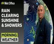 Rain clearing the southeast by the afternoon, with mostly clear spells behind. Blustery showers across parts of Scotland, with more persistent rain arriving later. A mild day, particularly in the southeast. – This is the Met Office UK Weather forecast for the morning of 19/02/24. Bringing you today’s weather forecast is Marco Petagna.