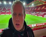 Joe Buck reacts to Newcastle United&#39;s 3-2 win over Nottingham Forest at the City Ground. A strike from Fabian Schar and a Bruno Guimaraes brace earned Eddie Howe&#39;s side all three points.