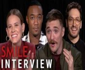 Audiences are raving about the new horror from Paramount Pictures “Smile.” CinemaBlend sat down with the cast behind the film including Sosie Bacon, Kyle Gallner, Jessie T. Usher, and Writer/Director Parker Finn. We discuss their brilliant marketing campaign, how the film tackles mental health, reactions to the brutal ending and much more!