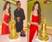 Urvashi cutting the cake alongside Yo Yo Honey Singh is currently circulating widely on the internet, which is gaining a lot of attention from public. Actress Urvashi Rautela celebrated her 30th birthday on Sunday by cutting a 24-carat gold cake, which was presented to her by rapper Yo Yo Honey Singh. Watch Video to know more... &#60;br/&#62; &#60;br/&#62;#UrvashiRautela #UrvashiRautelaBirthday #honeysingh&#60;br/&#62;~PR.133~
