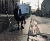 &#60;p&#62;Ben Thornbury, 19, has launched a protest over the state of his town&#39;s roads in Wiltshire by fishing in the potholes.&#60;/p&#62;