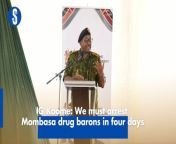 Inspector General of Police Japheth Koome has given Mombasa police four days to arrest drug barons in the county. Koome said the drug menace has continued to take a toll on many Kenyans, most of whom are the youth. https://shorturl.at/fnwOQ