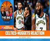 In today&#39;s episode of The Big 3 Podcast, A. Sherrod Blakely is joined by Jacob Tobey of 9News in Denver, CO following the Celtics loss to the Nuggets. Sherrod and Jacob discuss what stood out to them in this game, its impact on the Celtics going forward, and if Tatum is clutch enough to win a title, and much more!&#60;br/&#62;&#60;br/&#62;&#60;br/&#62;&#60;br/&#62;﻿The Big 3 NBA Podcast with Gary, Sherrod &amp; Kwani is available on Apple Podcasts, Spotify, YouTube as well as all of your go to podcasting apps. Subscribe, and give us the gift that never gets old or moldy- a 5-Star review - before you leave!&#60;br/&#62;&#60;br/&#62;&#60;br/&#62;&#60;br/&#62;This episode of the Big 3 NBA Podcast is brought to you by:&#60;br/&#62;&#60;br/&#62;&#60;br/&#62;&#60;br/&#62;PrizePicks! Get in on the excitement with PrizePicks, America’s No. 1 Fantasy Sports App, where you can turn your hoops knowledge into serious cash. Download the app today and use code CLNS for a first deposit match up to &#36;100! Pick more. Pick less. It’s that Easy! &#60;br/&#62;&#60;br/&#62;&#60;br/&#62;&#60;br/&#62;Football season may be over, but the action on the floor is heating up. Whether it’s Tournament Season or the fight for playoff homecourt, there’s no shortage of high stakes basketball moments this time of year. Quick withdrawals, easy gameplay and an enormous selection of players and stat types are what make PrizePicks the #1 daily fantasy sports app!