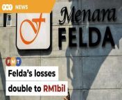 The auditor-general’s 2022 report advises Felda to chart a clear direction towards operating without further financial assistance from Putrajaya.&#60;br/&#62;&#60;br/&#62;&#60;br/&#62;Read More: &#60;br/&#62;https://www.freemalaysiatoday.com/category/nation/2024/03/06/feldas-2022-losses-double-to-rm1bil/&#60;br/&#62;&#60;br/&#62;Laporan Lanjut: &#60;br/&#62;https://www.freemalaysiatoday.com/category/bahasa/tempatan/2024/03/06/felda-rugi-rm1-bilion-pada-2022-meningkat-dua-kali-ganda/&#60;br/&#62;&#60;br/&#62;&#60;br/&#62;Free Malaysia Today is an independent, bi-lingual news portal with a focus on Malaysian current affairs.&#60;br/&#62;&#60;br/&#62;Subscribe to our channel - http://bit.ly/2Qo08ry&#60;br/&#62;------------------------------------------------------------------------------------------------------------------------------------------------------&#60;br/&#62;Check us out at https://www.freemalaysiatoday.com&#60;br/&#62;Follow FMT on Facebook: https://bit.ly/49JJoo5&#60;br/&#62;Follow FMT on Dailymotion: https://bit.ly/2WGITHM&#60;br/&#62;Follow FMT on X: https://bit.ly/48zARSW &#60;br/&#62;Follow FMT on Instagram: https://bit.ly/48Cq76h&#60;br/&#62;Follow FMT on TikTok : https://bit.ly/3uKuQFp&#60;br/&#62;Follow FMT Berita on TikTok: https://bit.ly/48vpnQG &#60;br/&#62;Follow FMT Telegram - https://bit.ly/42VyzMX&#60;br/&#62;Follow FMT LinkedIn - https://bit.ly/42YytEb&#60;br/&#62;Follow FMT Lifestyle on Instagram: https://bit.ly/42WrsUj&#60;br/&#62;Follow FMT on WhatsApp: https://bit.ly/49GMbxW &#60;br/&#62;------------------------------------------------------------------------------------------------------------------------------------------------------&#60;br/&#62;Download FMT News App:&#60;br/&#62;Google Play – http://bit.ly/2YSuV46&#60;br/&#62;App Store – https://apple.co/2HNH7gZ&#60;br/&#62;Huawei AppGallery - https://bit.ly/2D2OpNP&#60;br/&#62;&#60;br/&#62;#FMTNews #Felda #Losses #RM1Billion