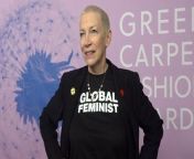 Annie Lennox wore a &#39;Global feminist&#39; shirt as she appeared at the Green Carpet Fashion Awards.Source: PA