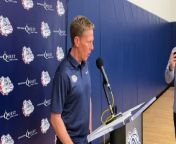 Gonzaga coach Mark Few met with the media after the 2024 NCAA Tournament bracket was revealed.