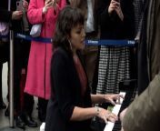 Grammy-winning artist surprises St Pancras commuters with piano performanceSource: PA