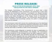 The Integrity Commission today condemned a letter in the public domain with its letter heard, as false and fraudulent. The letter pertains to alleged activities of Mr. Trevor James in his capacity as Secretary for Infrastructure, Quarries and Urban Development in the Tobago House of Assembly.&#60;br/&#62;&#60;br/&#62;&#60;br/&#62;Elizabeth Williams has more following this latest development.